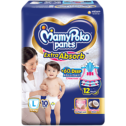 Mamypoko Pants Extra Absorb 10 Pants (L 9-14 kg)